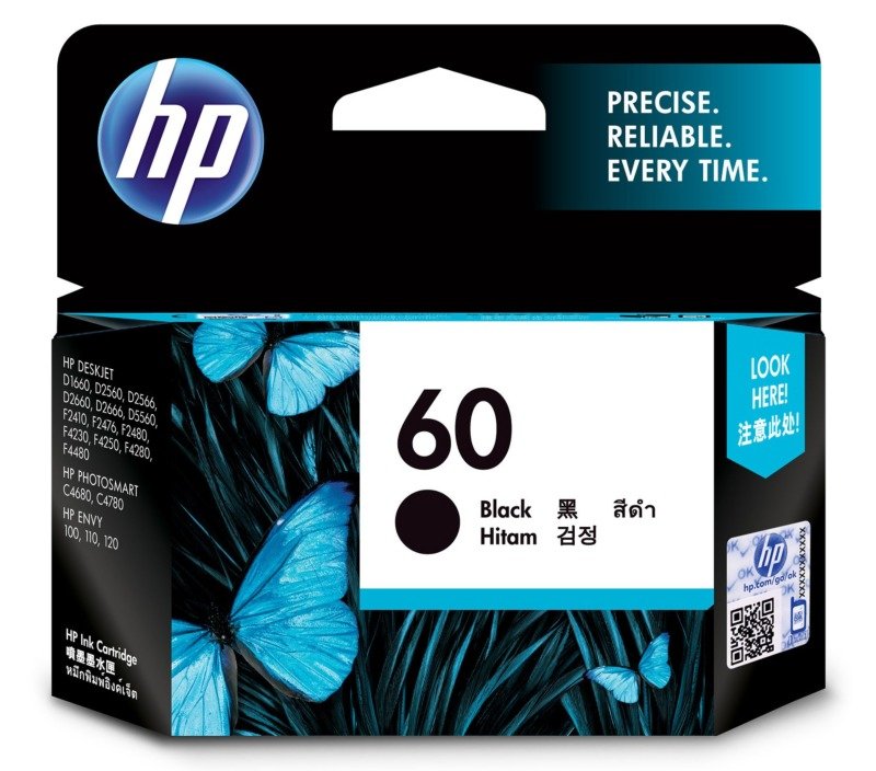 HP 60 Black Ink Cartridge (CC640WA)