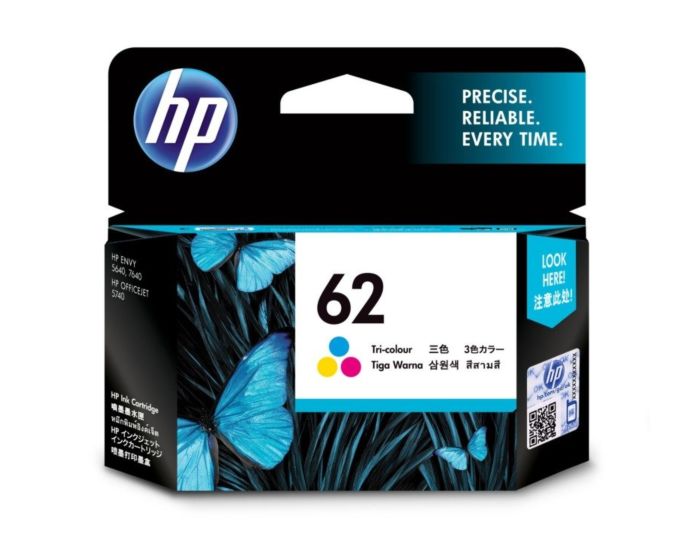 HP 62 Tri-Color Original Ink Cartridge (C2P06AA)