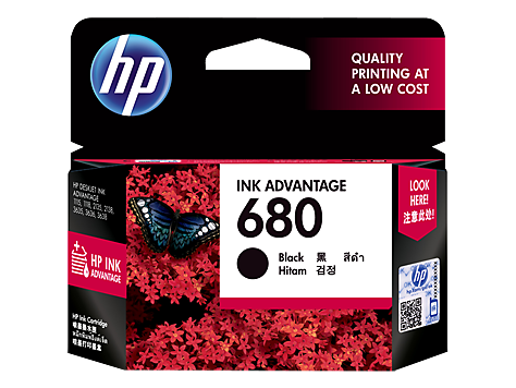 HP 680 Black Original Ink Advantage Cartridge (F6V27AA)