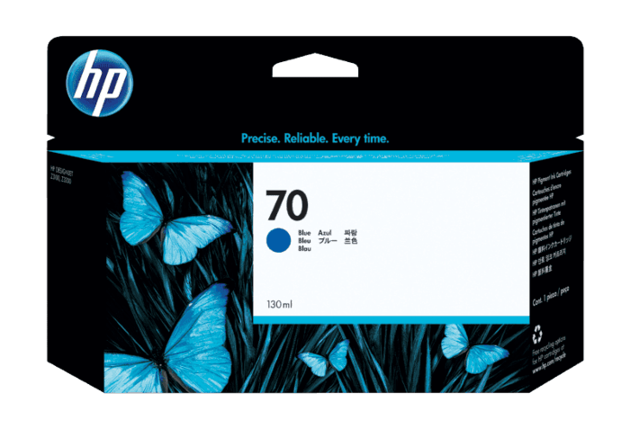 HP 70 Blue Ink Cartridge (C9458A)
