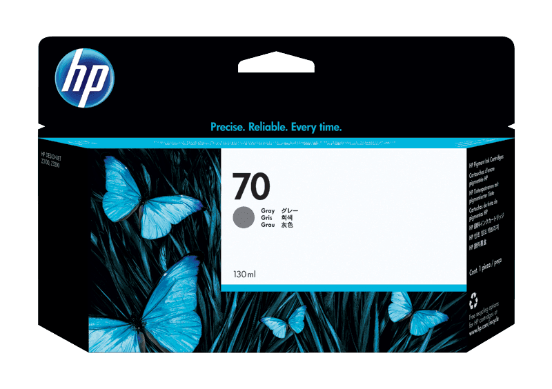 HP 70 Gray 130 ml Ink Cartridge (C9450A)