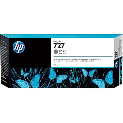 HP 727 300-ml Gray DesignJet Ink Cartridge (3WX21A)
