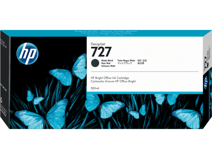 HP 727 300-ml Photo Black DesignJet Ink Cartridge (3WX20A)