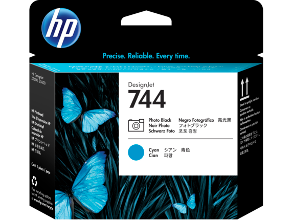 HP 744 Photo Black and Cyan Printhead (F9J86A)