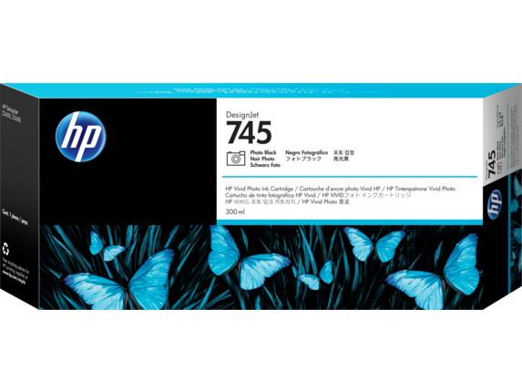 HP 745 300-ml Photo Black Ink Cartridge (F9K04A)