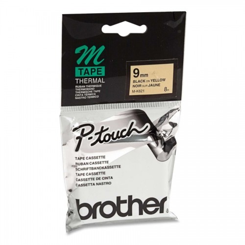 Brother M-K621 Black on Yellow 9mm Tape