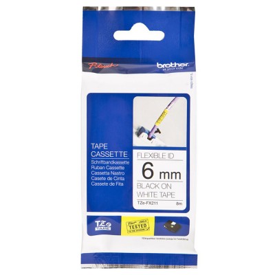 Brother TZe-121 Black on Clear (9mm) Tape