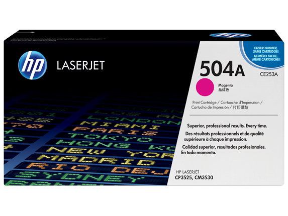 HP 504A Magenta LaserJet Toner Cartridge (CE253A)
