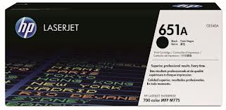 HP 651A Black LaserJet Toner Cartridge (CE340A)