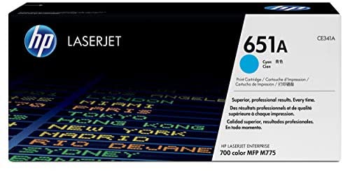 HP 651A Cyan LaserJet Toner Cartridge (CE342A)