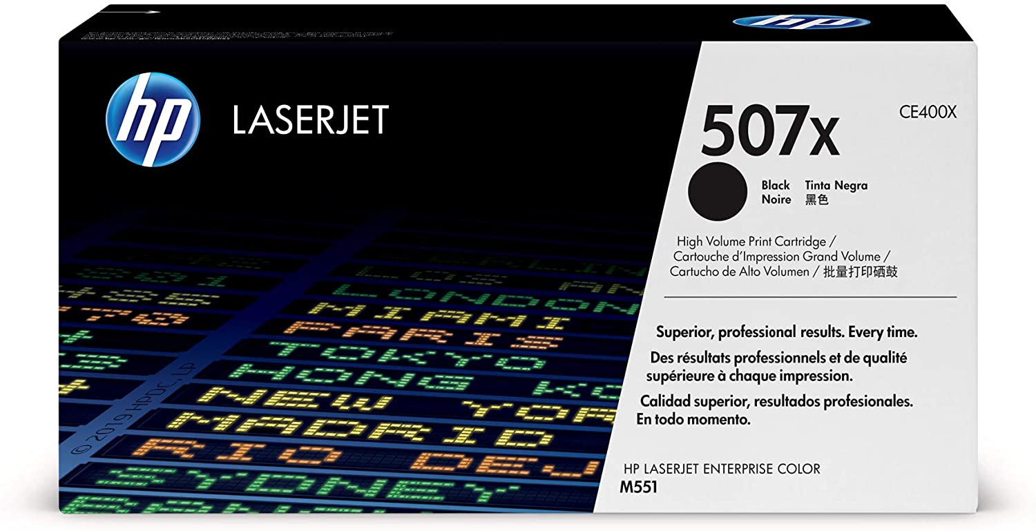HP CE400X Black Toner Cartridge (507X)