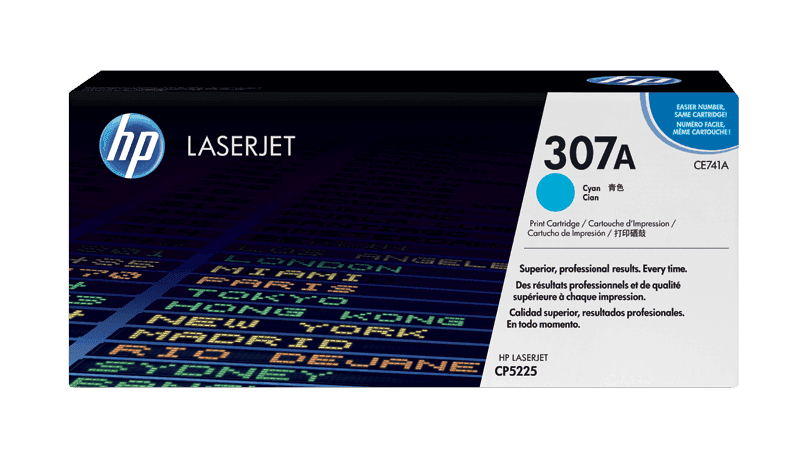 HP 307A Cyan LaserJet Toner Cartridge (CE741A)