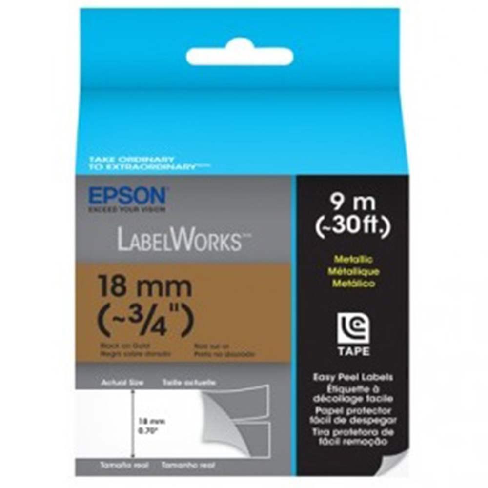Epson 18mm x 8m Blk on Gold Tape C53S655507 (EPS LK-5KBM)