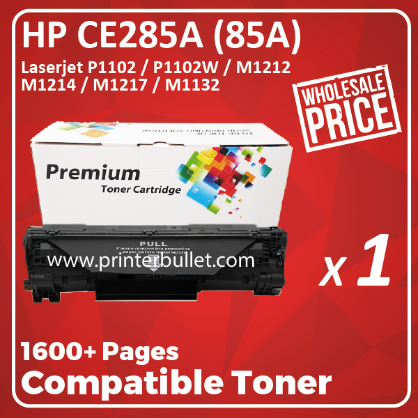Compatible HP CE285A (85A) Black Toner Cartridge