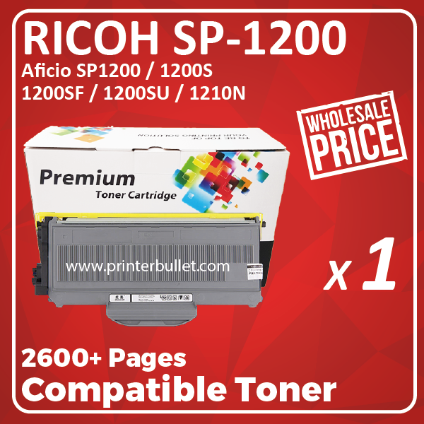 Compatible Ricoh SP-1200 Black Toner Cartridge