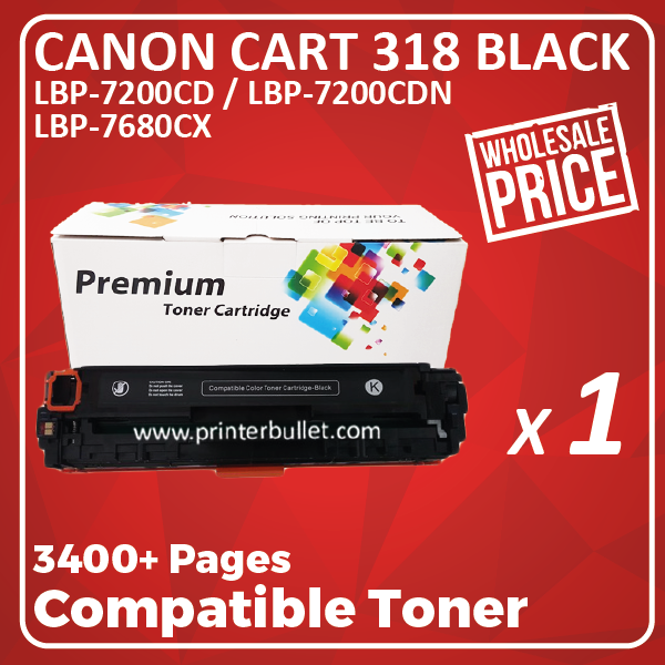 Compatible Canon 318 Black Toner Cartridge