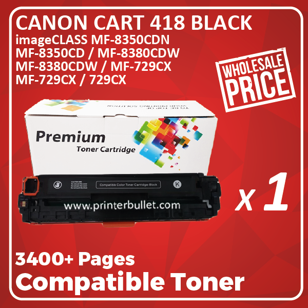Compatible Canon 418 Black Toner Cartridge