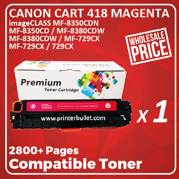 Compatible Canon 418 Magenta Toner Cartridge