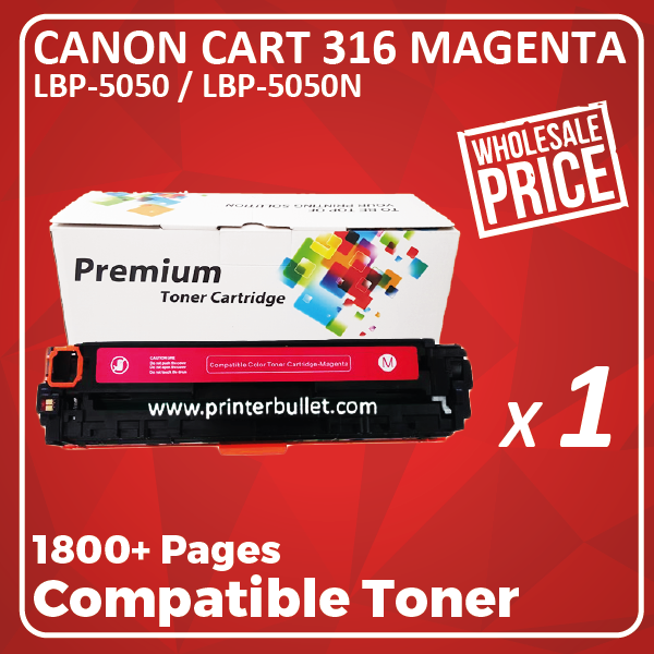 Compatible Canon 316 Magenta Toner Cartridge