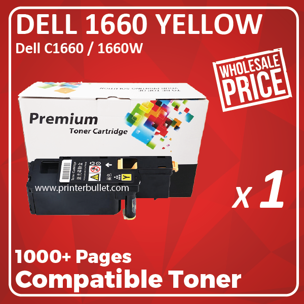 Compatible Dell 1660 Yellow Toner Cartridge