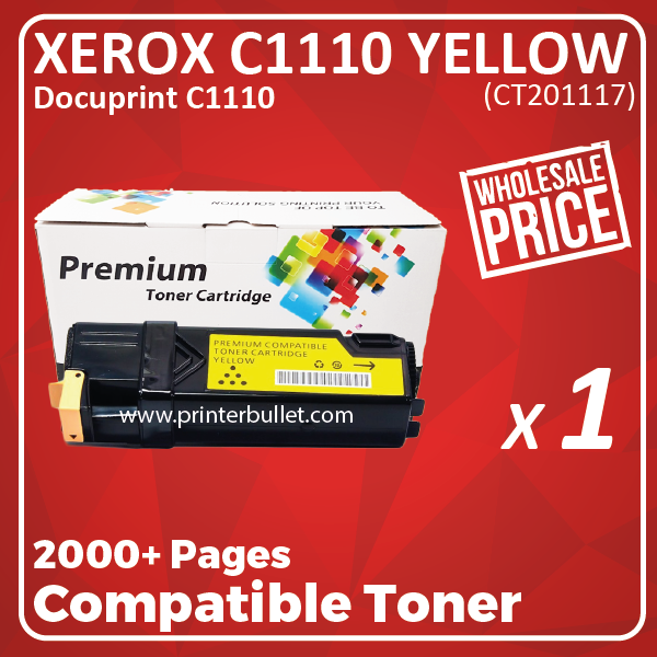 Compatible Fuji Xerox C1110 Yellow Toner Cartridge