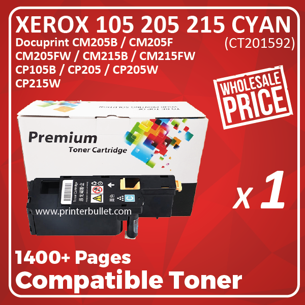 Compatible Fuji Xerox CP105b CM205b Cyan Toner Cartridge