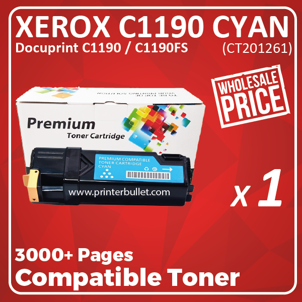 Compatible Fuji Xerox C1190 Cyan Toner Cartridge