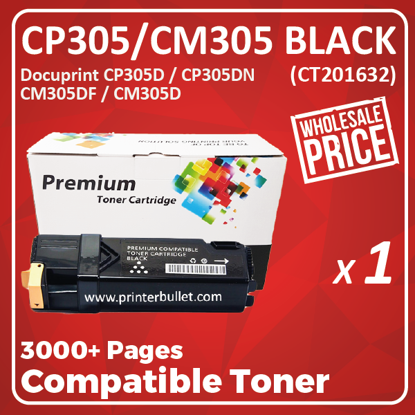 Compatible Fuji Xerox CP305 CM305 Black Toner Cartridge
