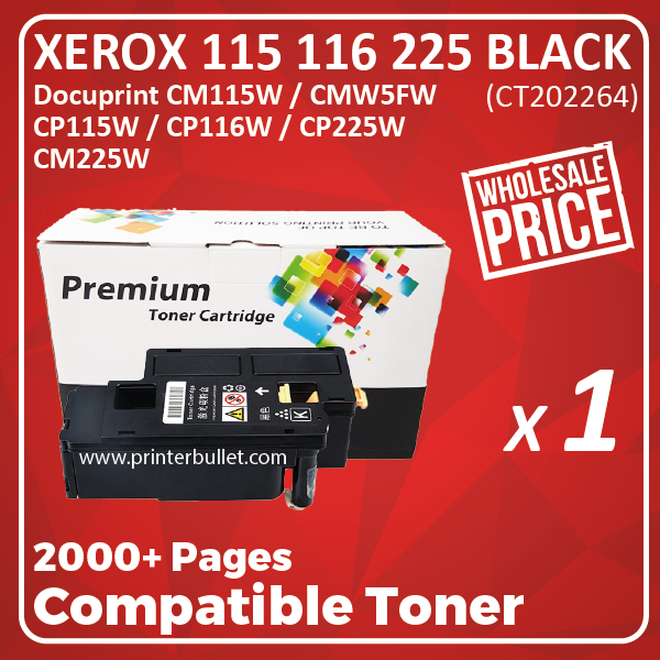 Compatible Fuji Xerox CP115/116/225 Black Toner Cartridge (CT202264)