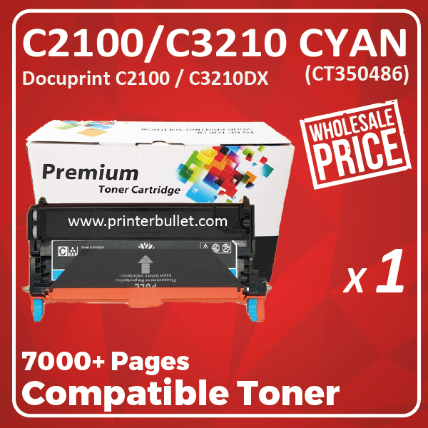 Compatible Fuji Xerox C2100 / C3210 Cyan Toner Cartridge