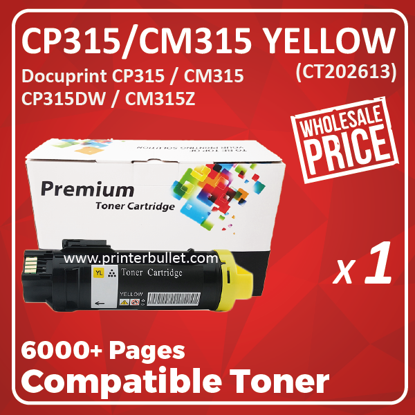 Compatible Fuji Xerox CP315 / CM315 Yellow Toner Cartridge