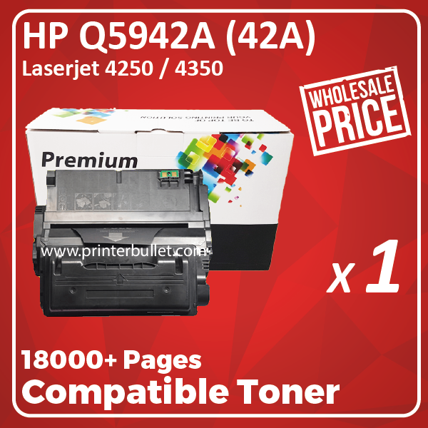 Compatible HP Q5942A (42A) Black Toner Cartridge