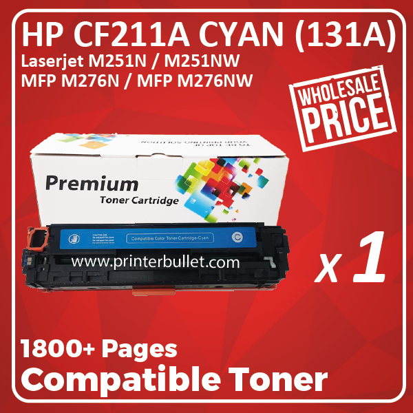 Compatible HP CF211A (131A) Cyan Toner Cartridge