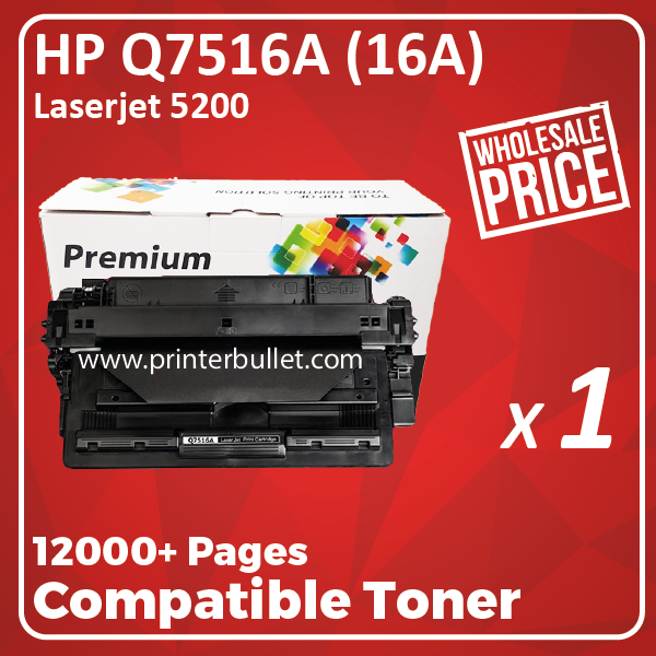 Compatible HP Q7516A (16A) Black Toner Cartridge