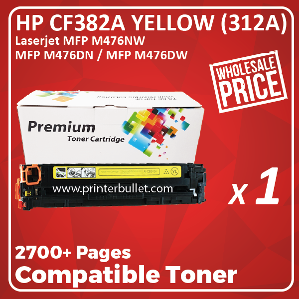 Compatible HP CF382A Yellow Toner Cartridge