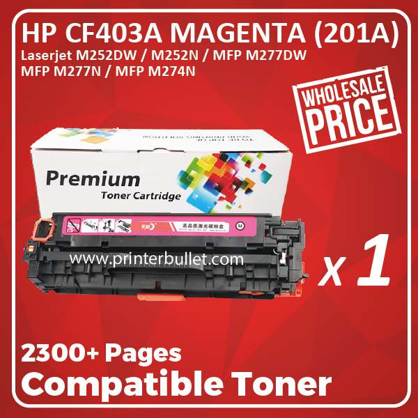 Compatible HP CF403A (201A) Magenta Toner Cartridge
