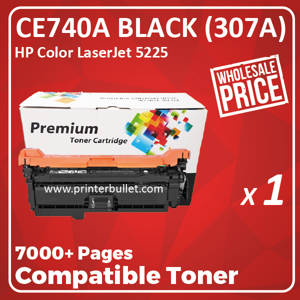 Compatible HP CE740A (307A) Black Toner Cartridge