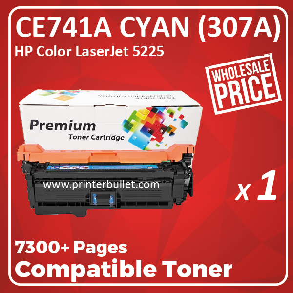 Compatible HP CE741A (307A) Cyan Toner Cartridge
