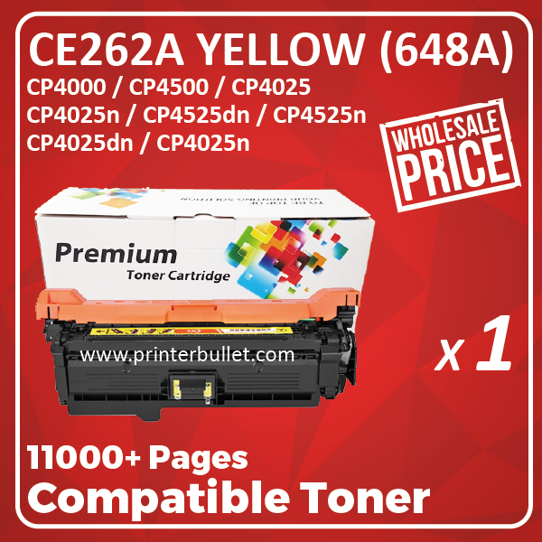 Compatible HP CE262A (648A) Yellow Toner Cartridge