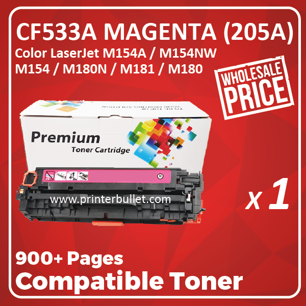 Compatible HP CF533A (205A) Magenta Toner Cartridge