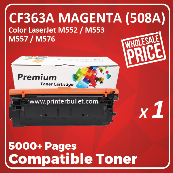 Compatible HP CF363A (508A) Magenta Toner Cartridge