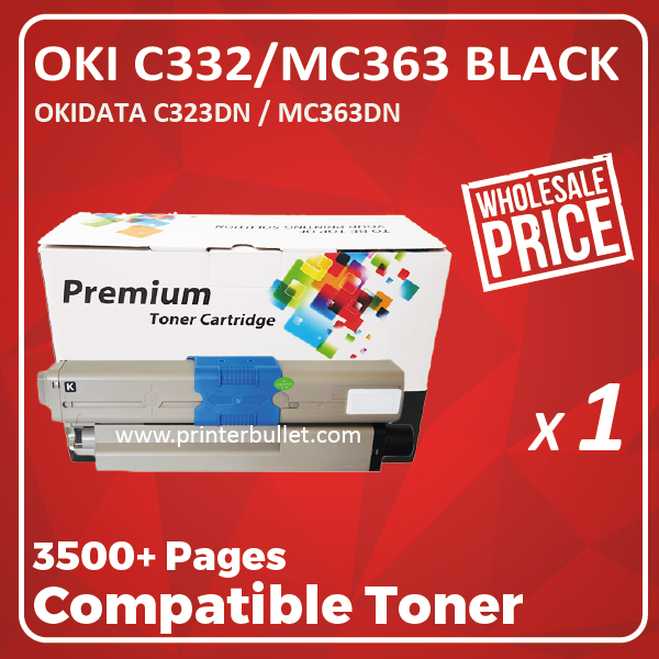 Compatible OKI C332 / MC363 Black Toner Cartridge