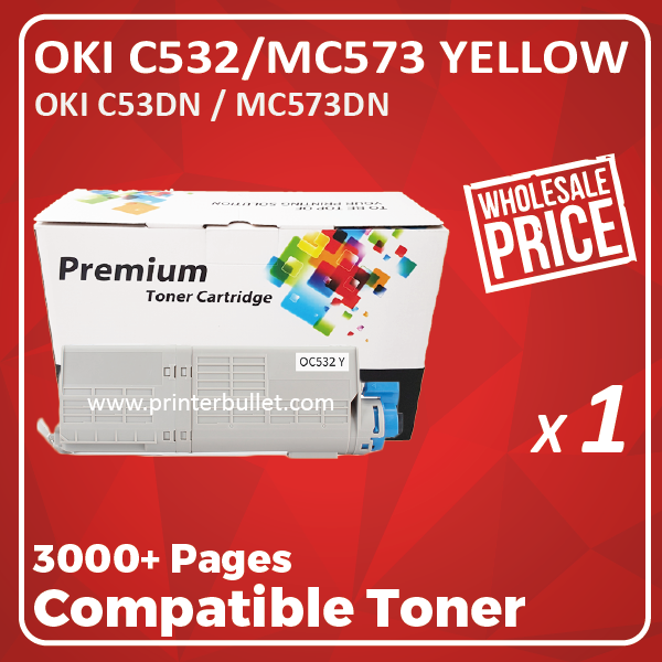 Compatible OKI C532 / MC573 Yellow Toner Cartridge