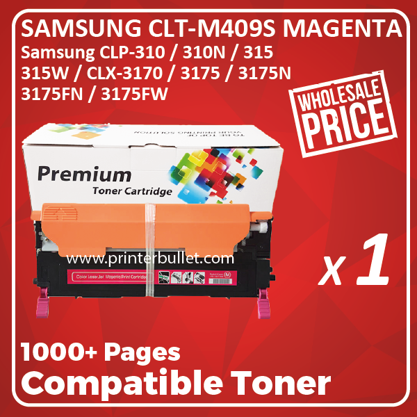 Compatible Samsung CLT-M409 Magenta Toner Cartridge
