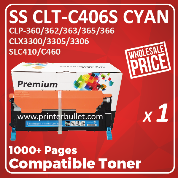 Compatible Samsung CLT-C406S Cyan Toner Cartridge