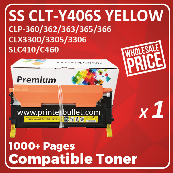 Compatible Samsung CLT-Y406S Yellow Toner Cartridge