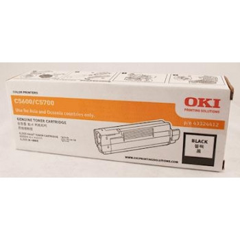 OKI C5600 C5700 Black Toner Cartridge (43324412)