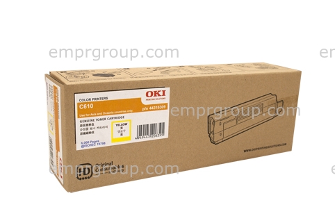 OKI C610 Yellow Toner Cartridge (44315309)