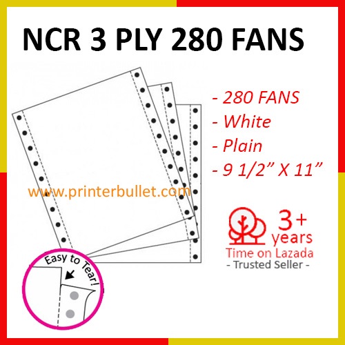 3 Ply NCR 280 Fans Computer Form