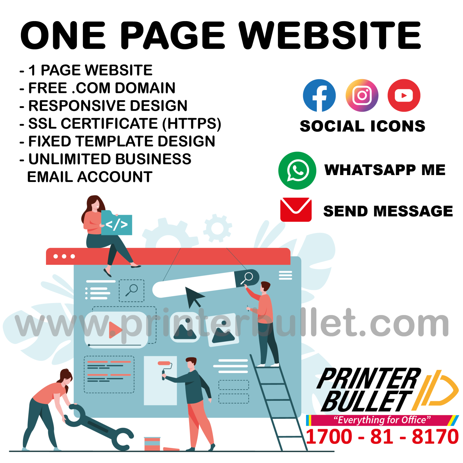 ONE PAGE WEBSITE PACKAGE